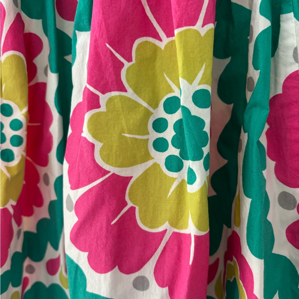 Mini Boden Girls Floral Cotton Sundress with Pink and Green Accents 7-8 yrs - Picture 4 of 5
